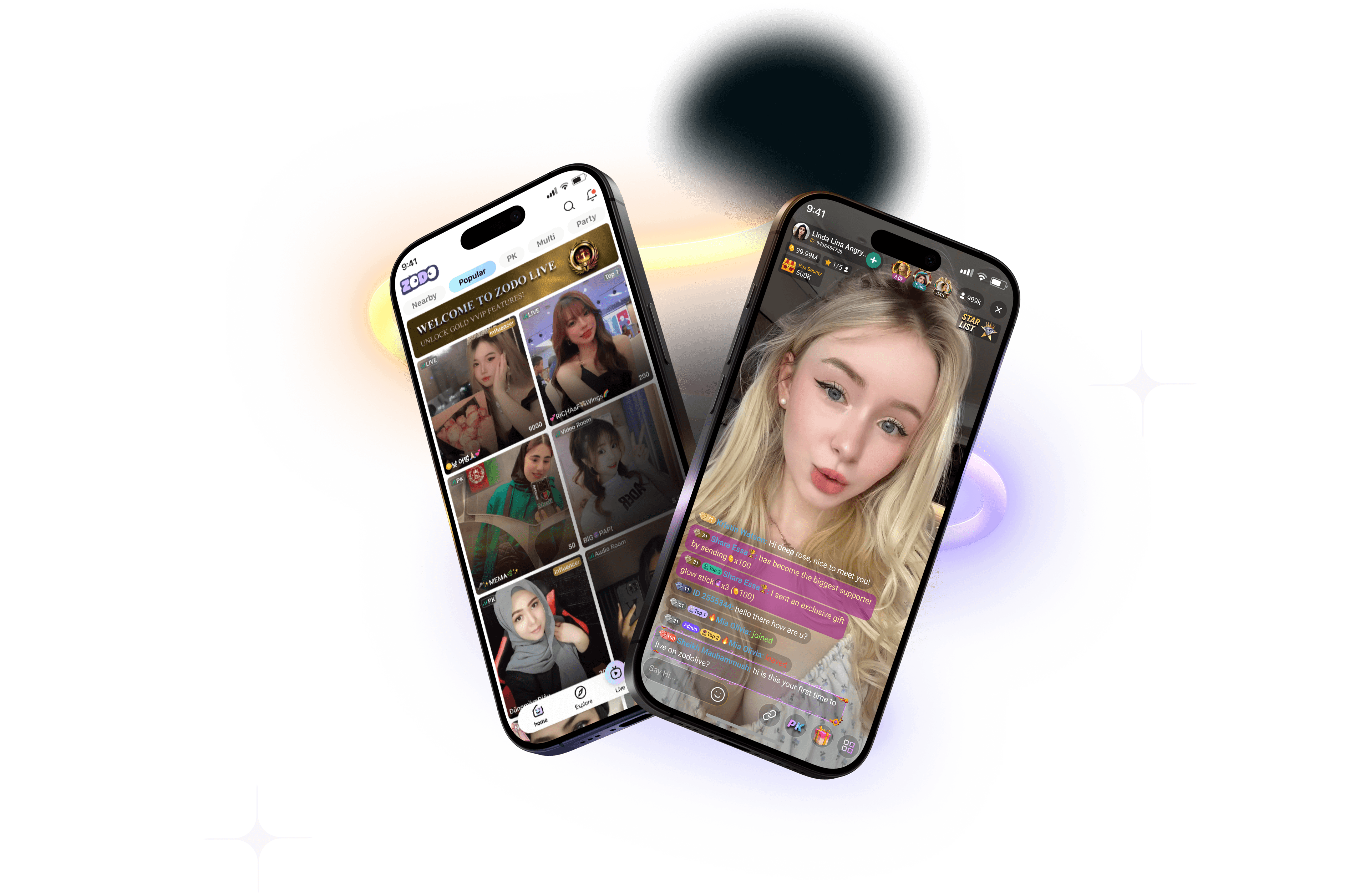 Live streaming interface